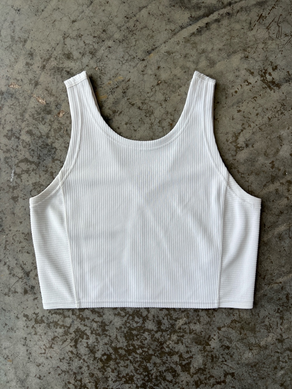 Lululemon Ribbed Softstreme Cropped Tank Top Bone White Size 8 Women’s Lulu